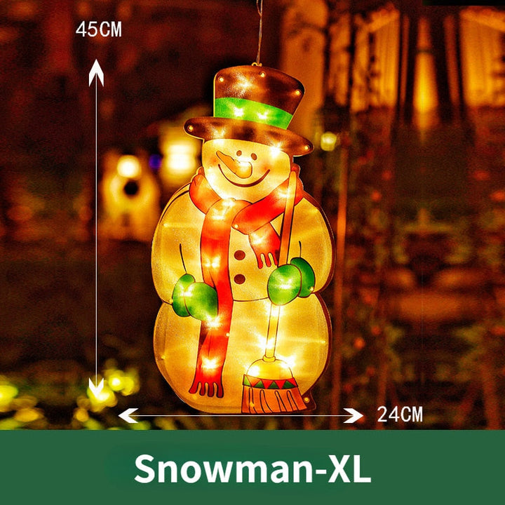 Battery Christmas Window Hanging Light with Flashing Mode