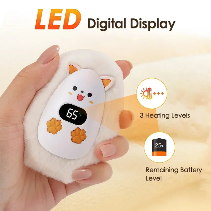 Harwelton™ Rechargeable Fox Hand Warmer with 3 Heat Levels