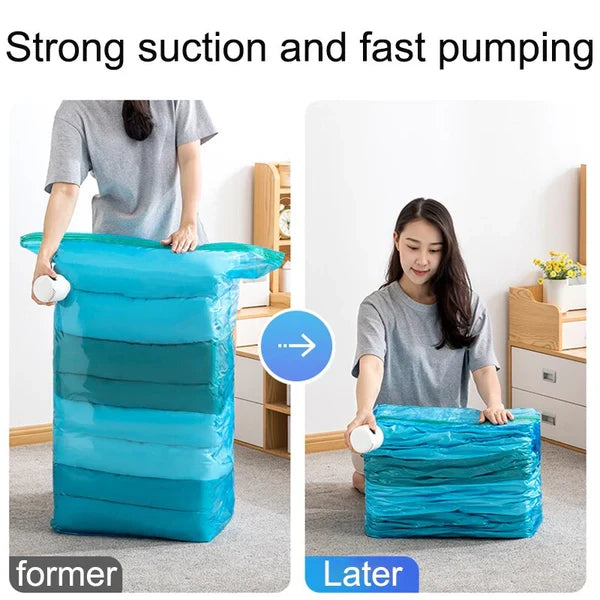 Vacuum Storage Bags with Double Zip Seal – Up to 75% More Space