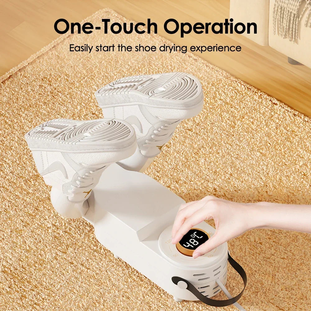 Folding Electric Shoe Dryer with 4 Timer Settings