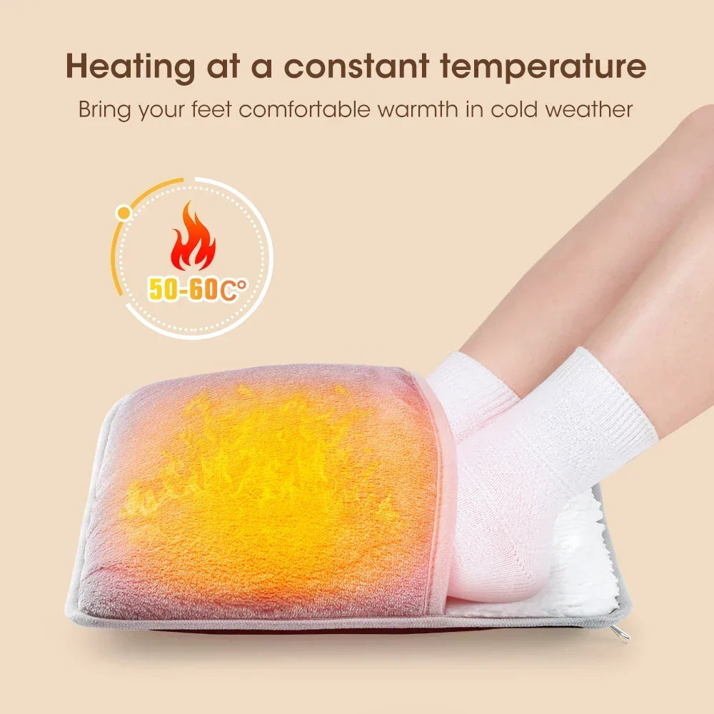 Harwelton™ USB Heated Foot Mat in Soft Flannel with Steady 40°C