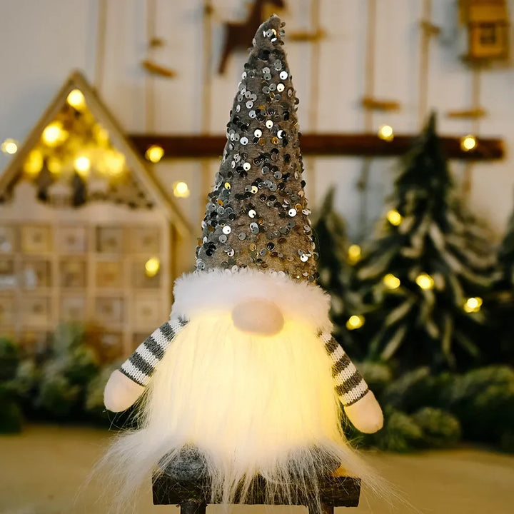 Nordlumis | Glowing Christmas Gnome | 30 × 10 × 10 cm | LED Window &amp; Table Decoration | Battery Operated | Gift Idea for Christmas &amp; New Year