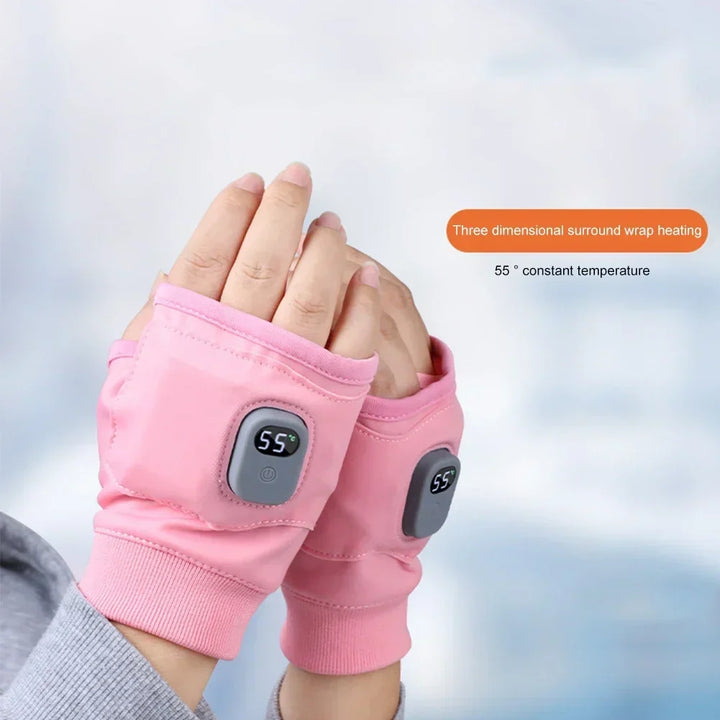 Harwelton™ Rechargeable Heated Fingerless Gloves for Typing