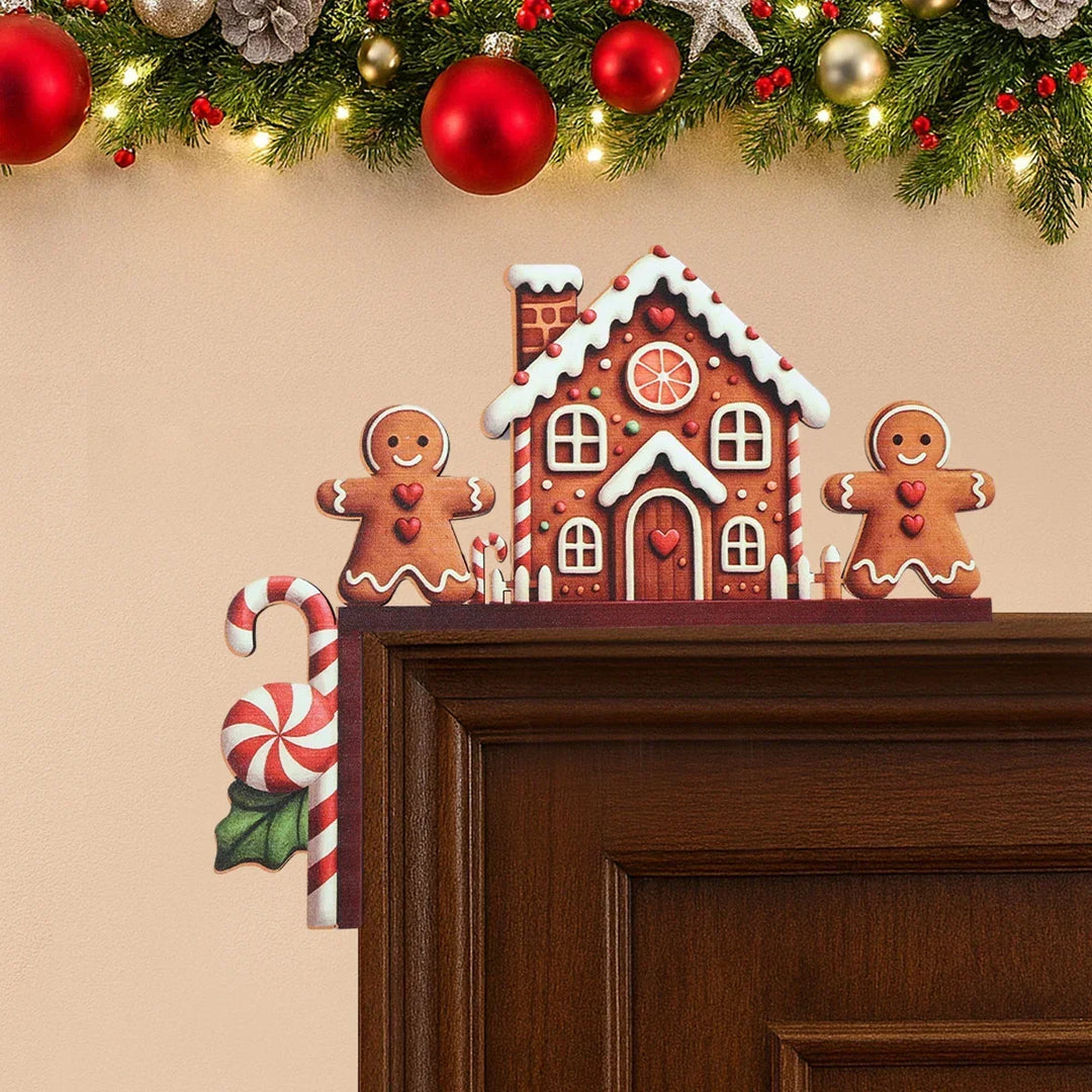 Christmas Wooden Decoration FrostiHome | Santa Claus &amp; Snowman | Wooden Door Sign &amp; Corner Decoration | Christmas &amp; New Year 2026