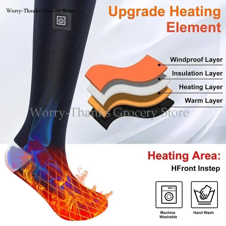 Harwelton™ Battery Heated Socks with Warm Toes and Soles, Unisex