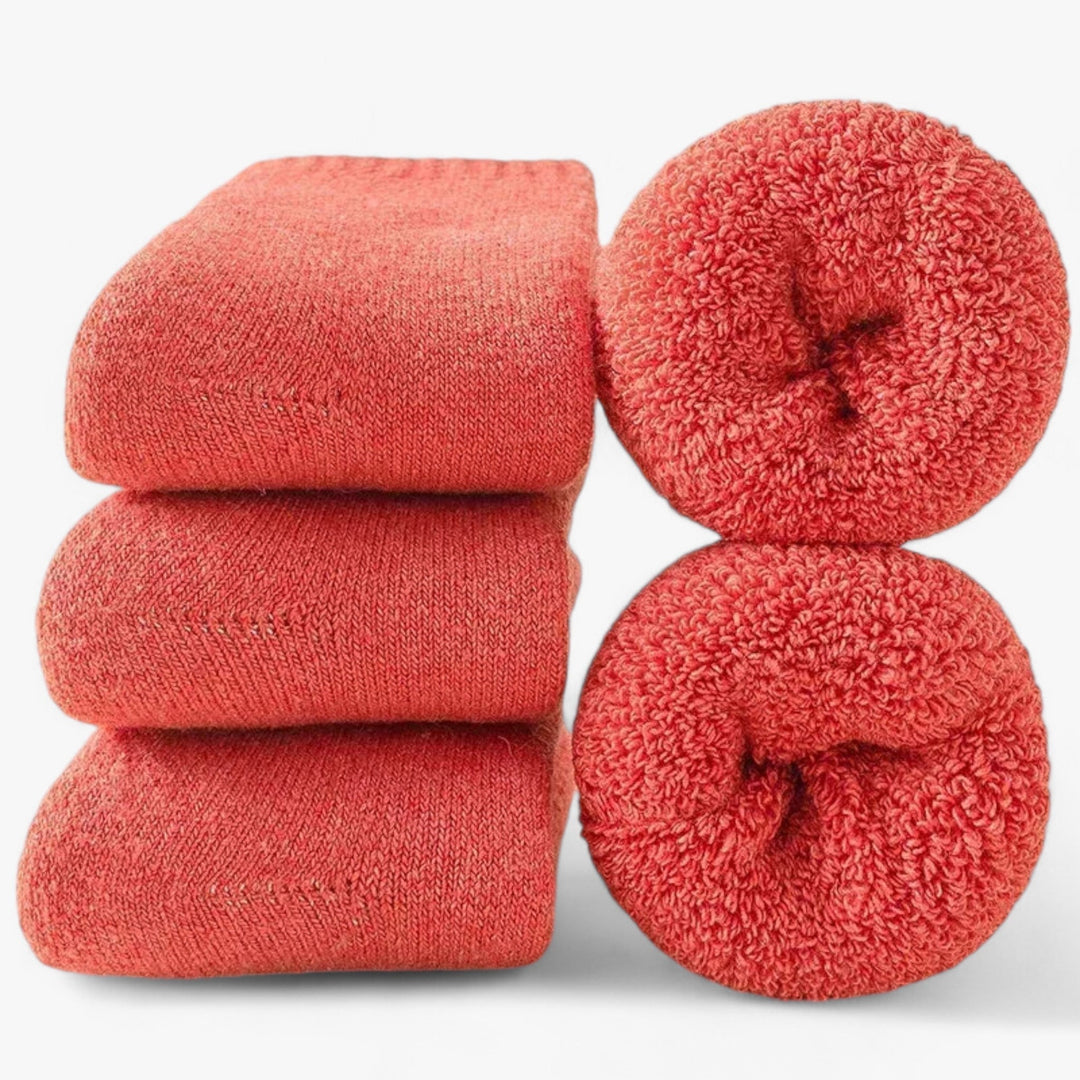 Wool and Cashmere Thermal Socks 3-Pack with Fleece Loop