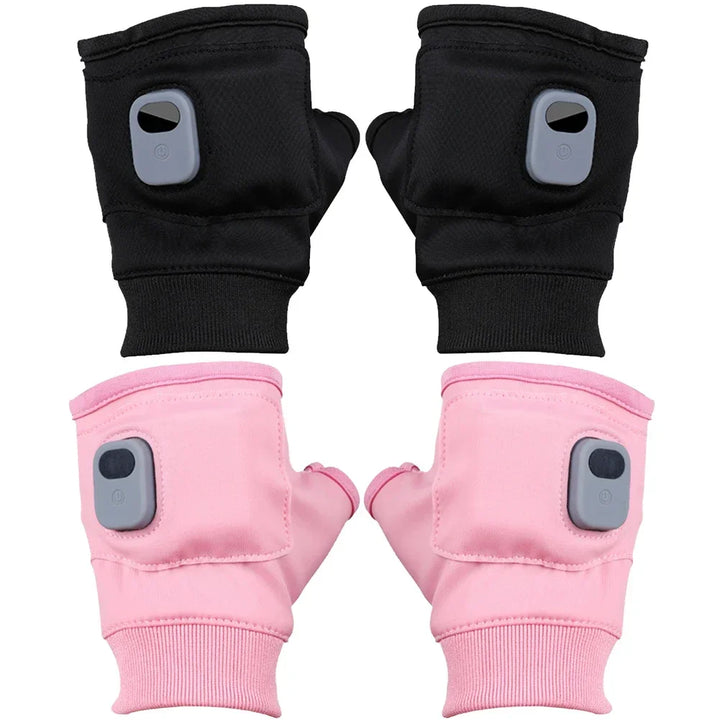 Harwelton™ Rechargeable Heated Fingerless Gloves for Typing