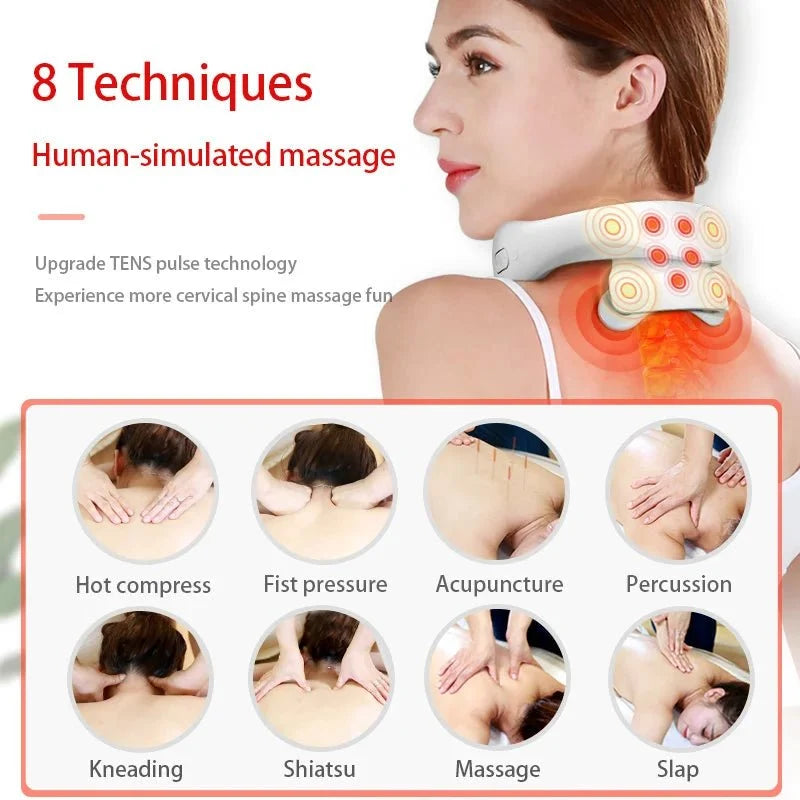 Harwelton™ Heated Neck Massager with 5 Vibrating Heads