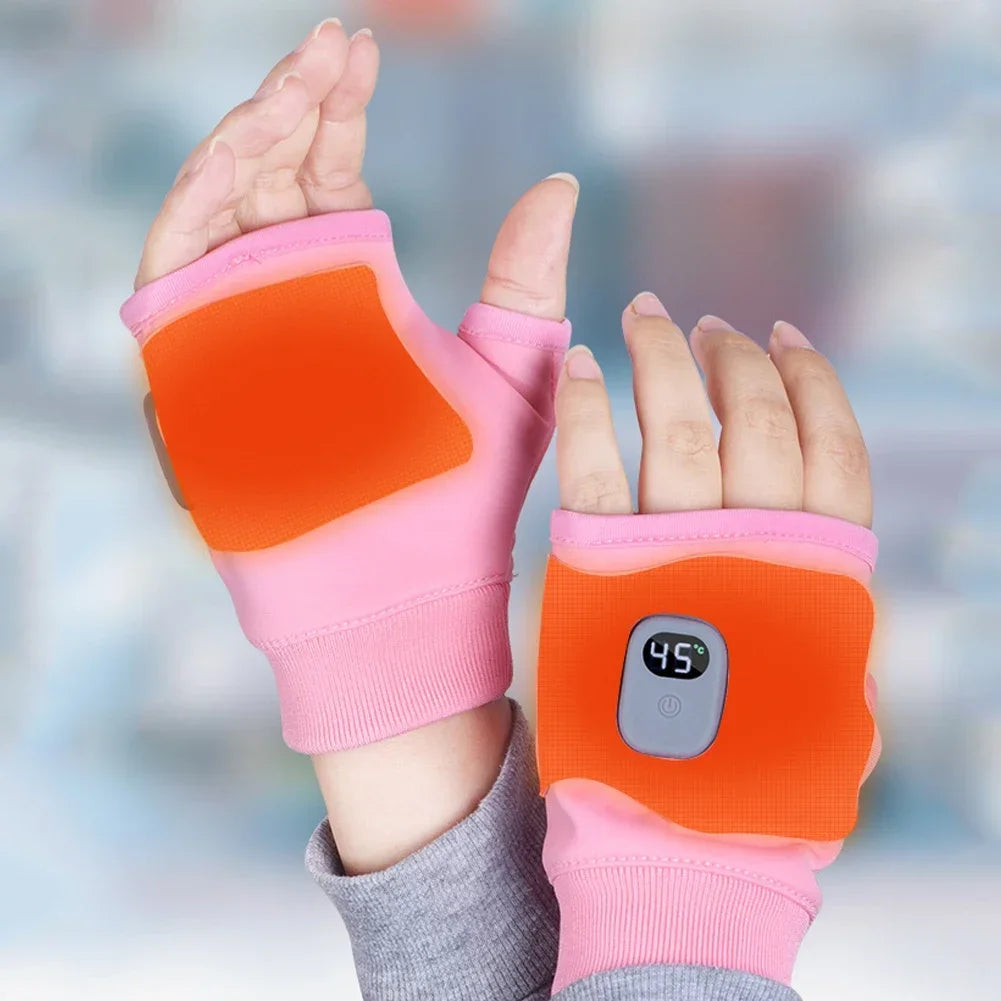 Harwelton™ Rechargeable Heated Fingerless Gloves for Typing