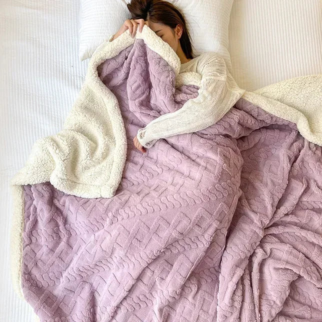 Reversible Sherpa Fleece Blanket, Warm Without the Weight