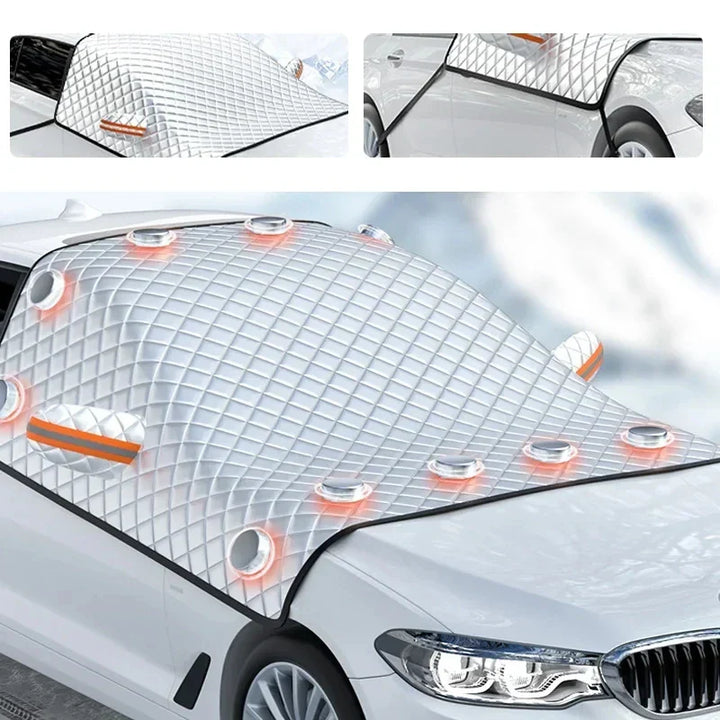 Magnetic Windscreen Cover for Frost, Snow and Summer Sun