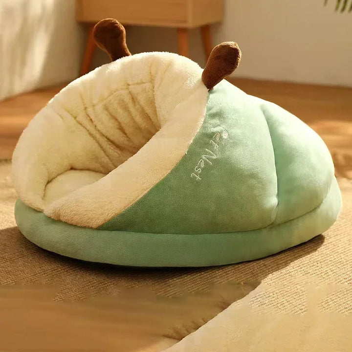 Slipper-Shaped Fleece Dog Bed – Foldable &amp; Washable