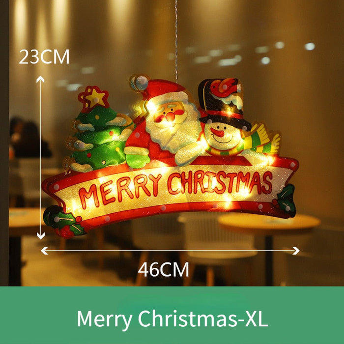 Harwelton™ Battery Christmas Window Hanging Light with Flashing Mode