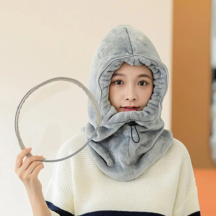 Harwelton™ Plush Full Face Winter Hat with Built-In Neck Warmer