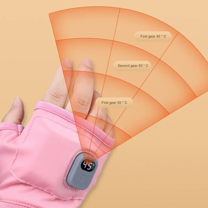 Harwelton™ Rechargeable Heated Fingerless Gloves for Typing