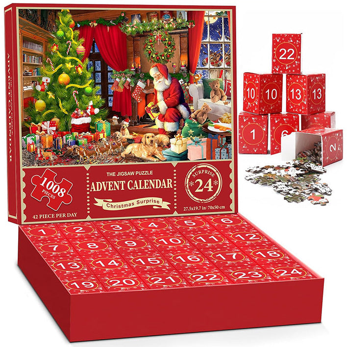 1000PCS Christmas Jigsaw Puzzles Advent Calendar  - Christmas Gift