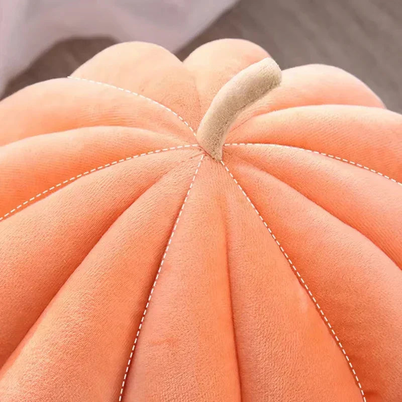 Enclosed Pumpkin-Shaped Cat Cave in Soft Washable Plush
