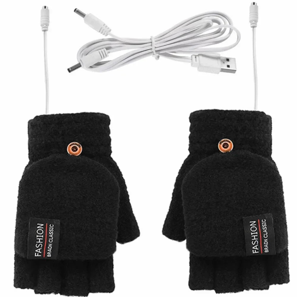 Harwelton™ USB Rechargeable Knitted Heated Gloves with 3 Heat Settings