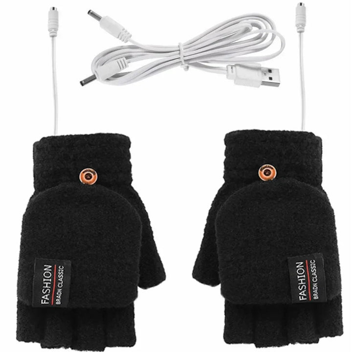 Harwelton™ USB Rechargeable Knitted Heated Gloves with 3 Heat Settings
