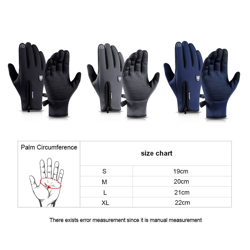 Waterproof Thermal Gloves with Touchscreen Fingertips