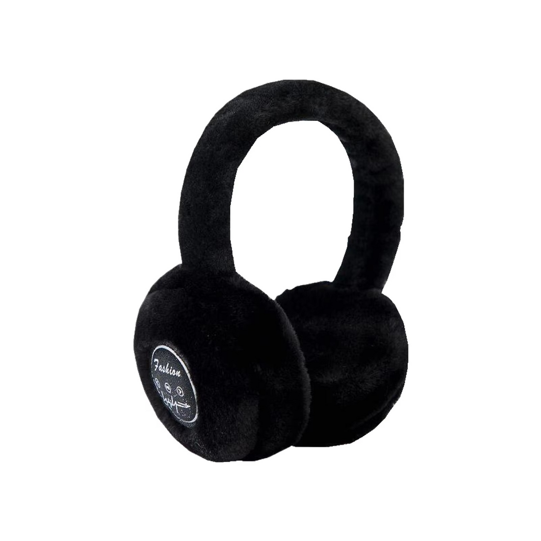 Plush Bluetooth Earmuff Headphones with Soft Faux Fur