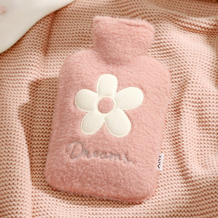 Harwelton™ Plush 1L Hot Water Bottle with Washable Cover