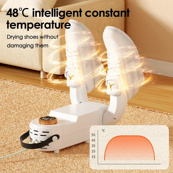 Folding Electric Shoe Dryer with 4 Timer Settings