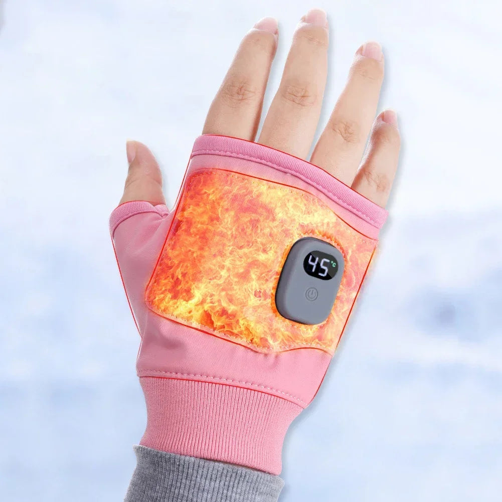 Harwelton™ Rechargeable Heated Fingerless Gloves for Typing