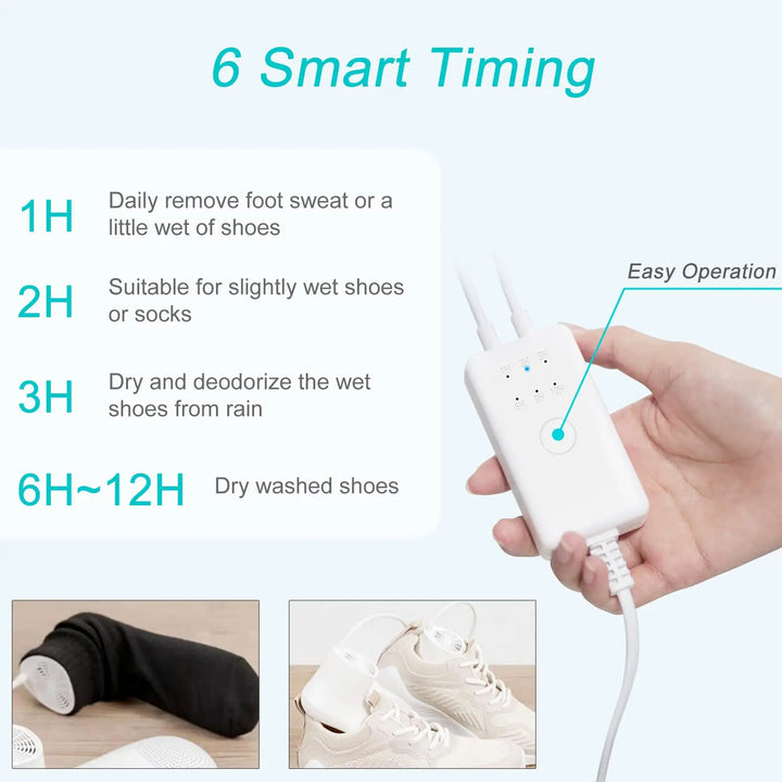 Harwelton™ Electric Shoe Dryer with Warm Air and Quiet Timer Function