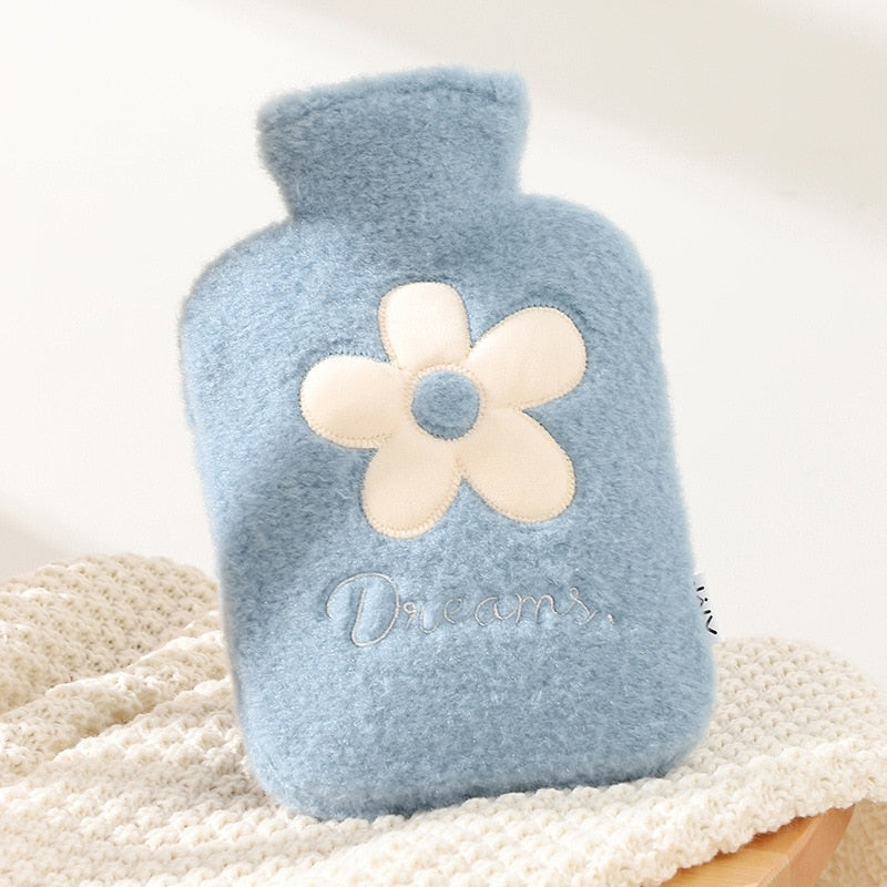 Harwelton™ Plush 1L Hot Water Bottle with Washable Cover