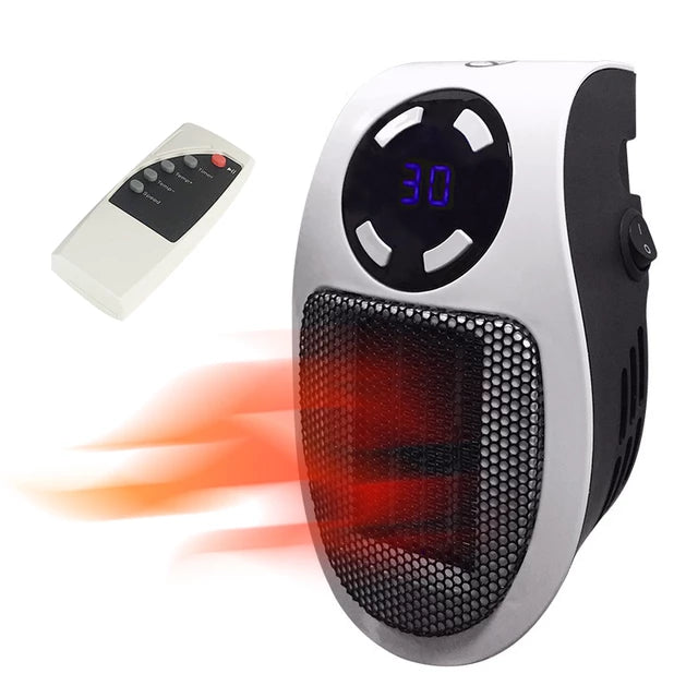 Harwelton™ Plug-In Mini Heater with LED Display and Remote