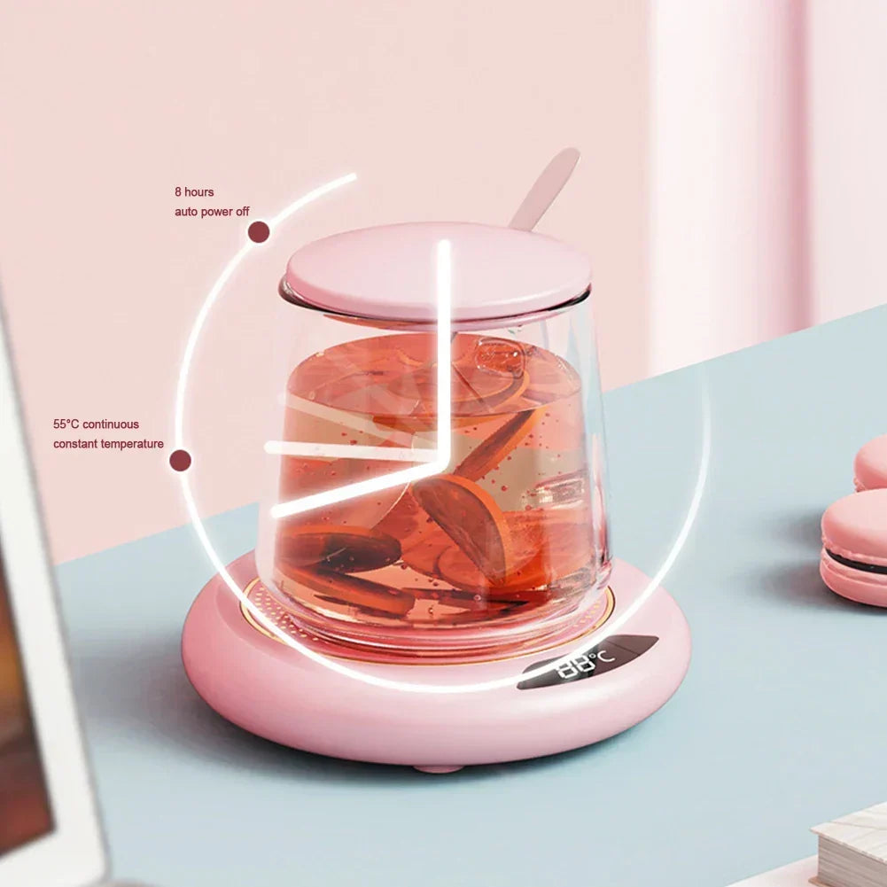 Mug Warmer Coaster with Three Heat Settings up to 75°C