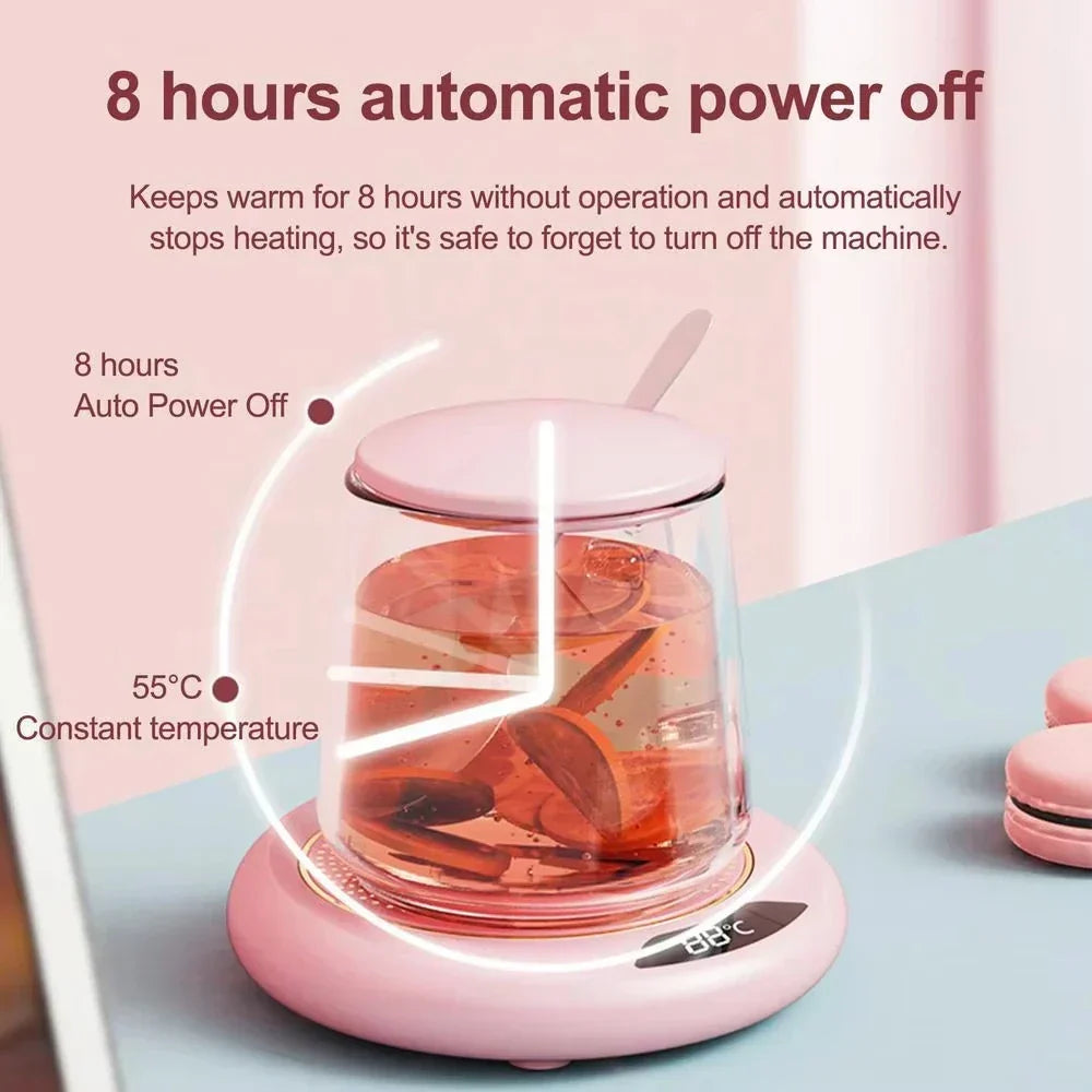 Mug Warmer Coaster with Three Heat Settings up to 75°C