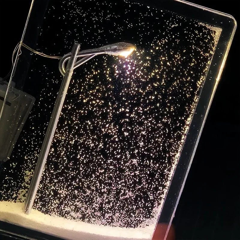 Snowy Street Lamp Night Light – Glowing Winter Scene Diorama