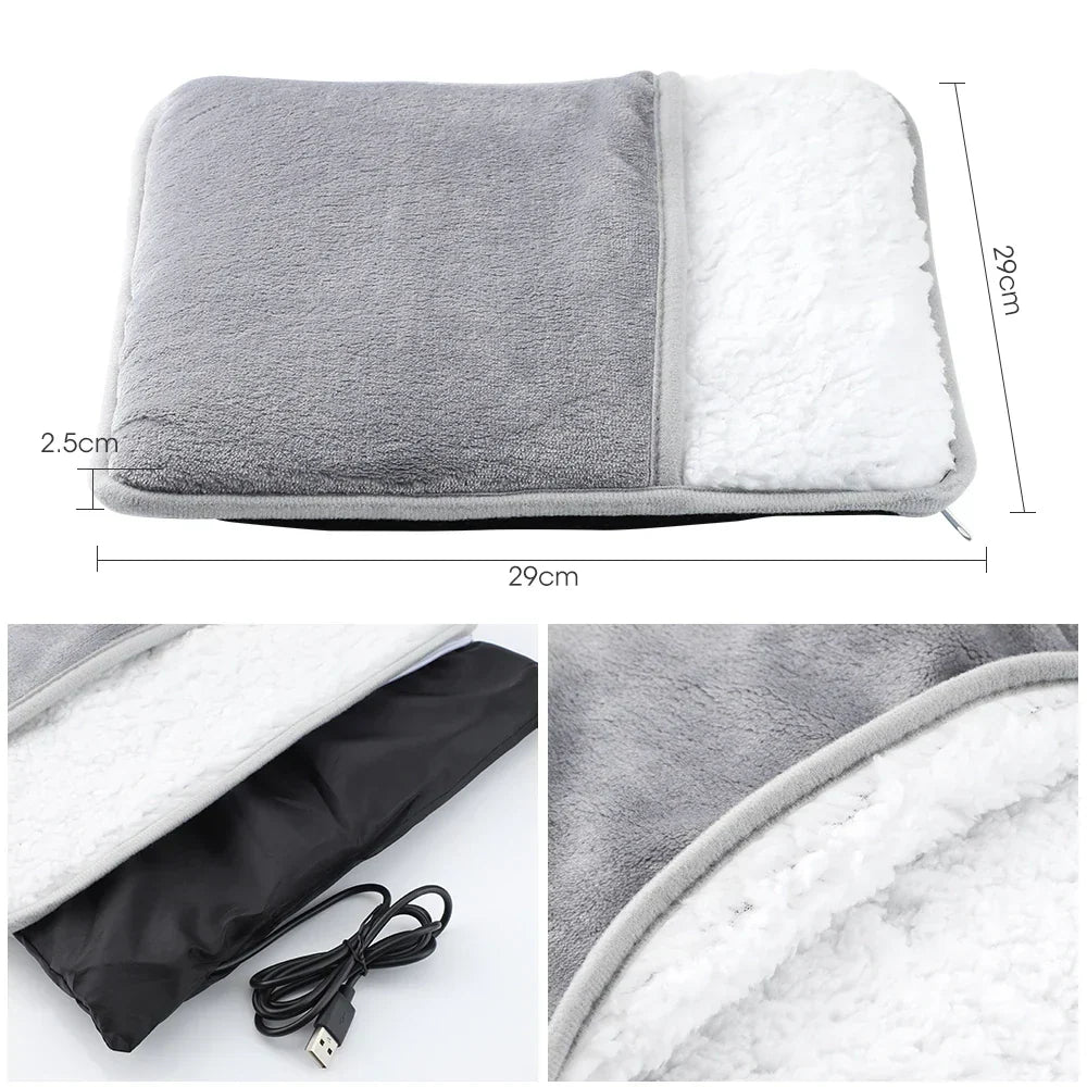Harwelton™ USB Heated Foot Mat in Soft Flannel with Steady 40°C