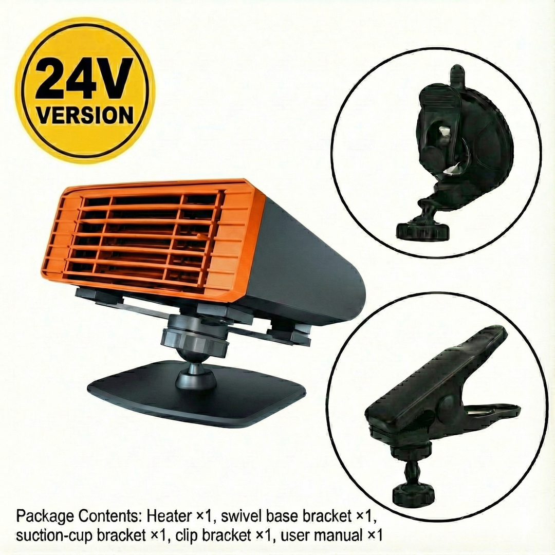 Portable Car Heater and Windscreen Defroster, 360° Swivel