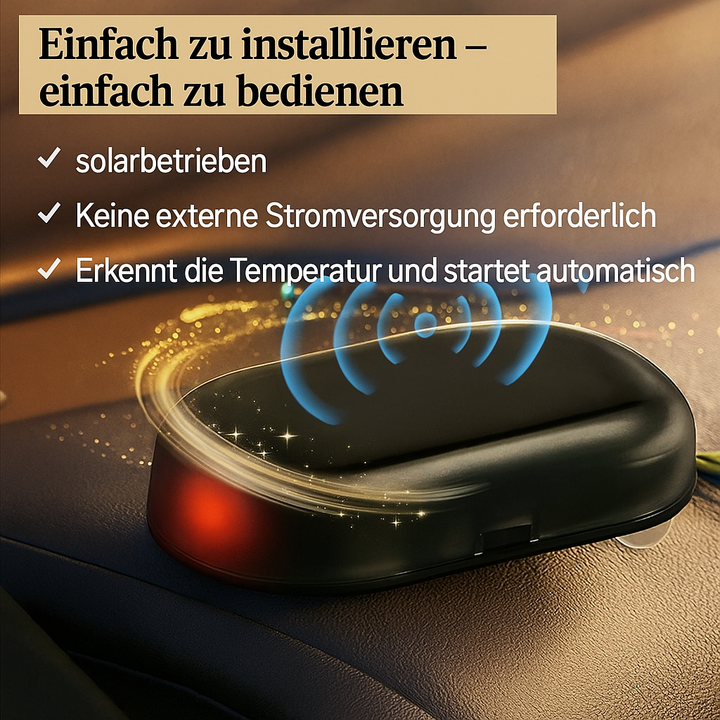 Solar-Powered Car Window De-Icer for Scrape-Free Mornings
