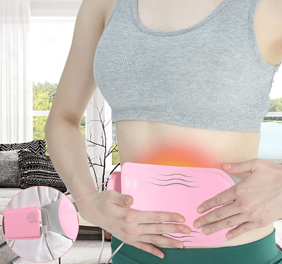 Harwelton™ Rechargeable Tummy Heat Pad with Vibration &amp; 3 Heat Levels