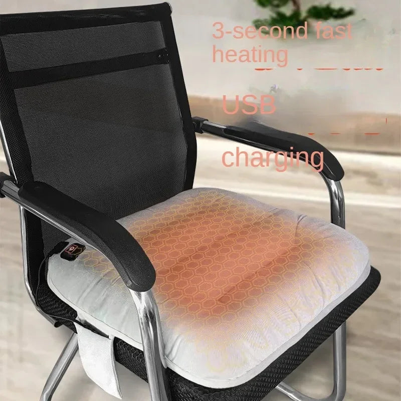 Harwelton™ Heated Seat Cushion with 3 Heat Levels and Graphene Warmth
