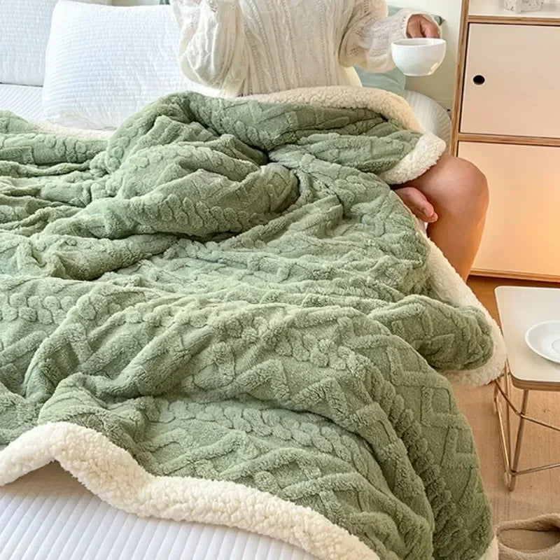 Reversible Sherpa Fleece Blanket, Warm Without the Weight