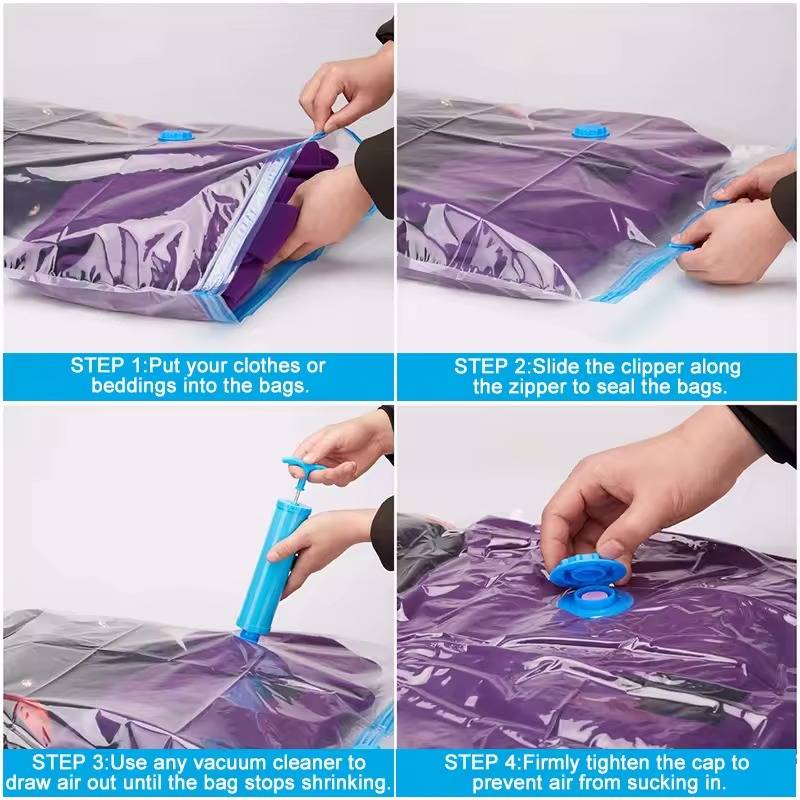 Harwelton™ Vacuum Storage Bags for Clothes and Bedding, Set of 5