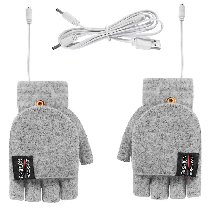 Harwelton™ USB Rechargeable Knitted Heated Gloves with 3 Heat Settings