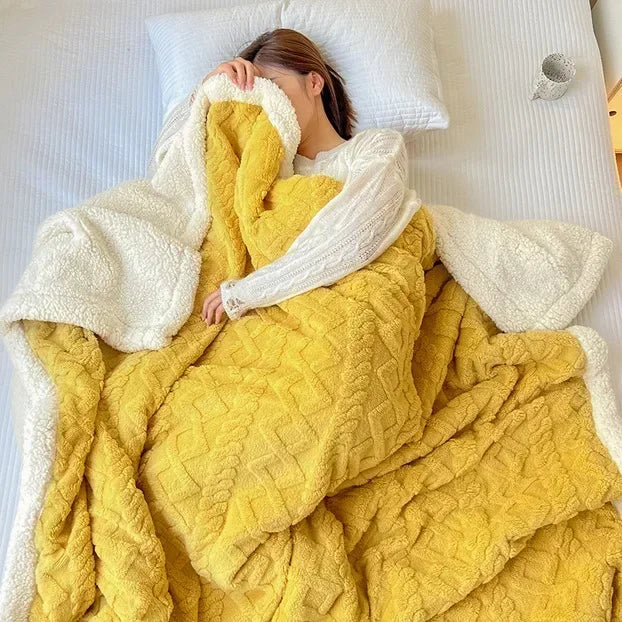 Reversible Sherpa Fleece Blanket, Warm Without the Weight