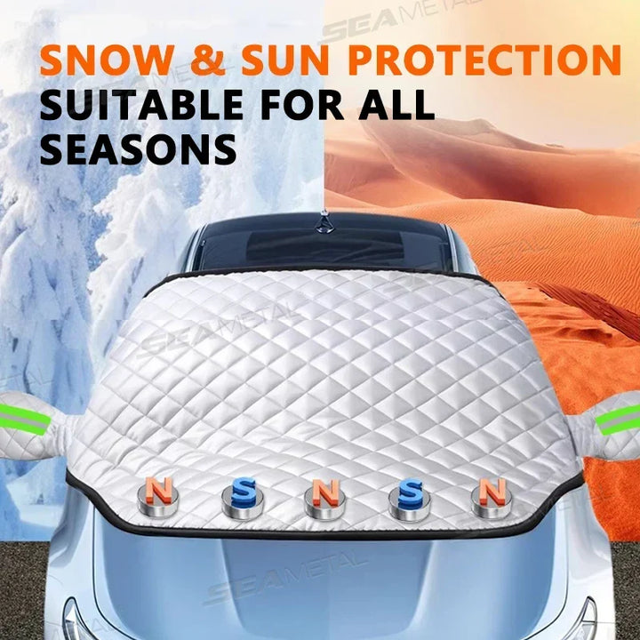 5-Layer Magnetic Windscreen Cover with Mirror and Side Protection
