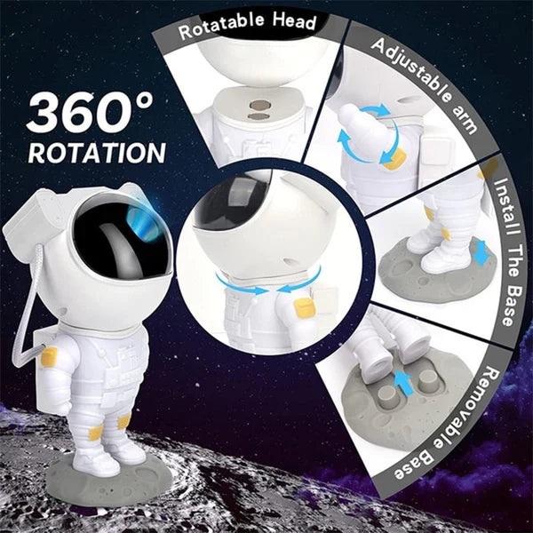 Astronaut Galaxy Star Projector with Remote and Sleep Timer