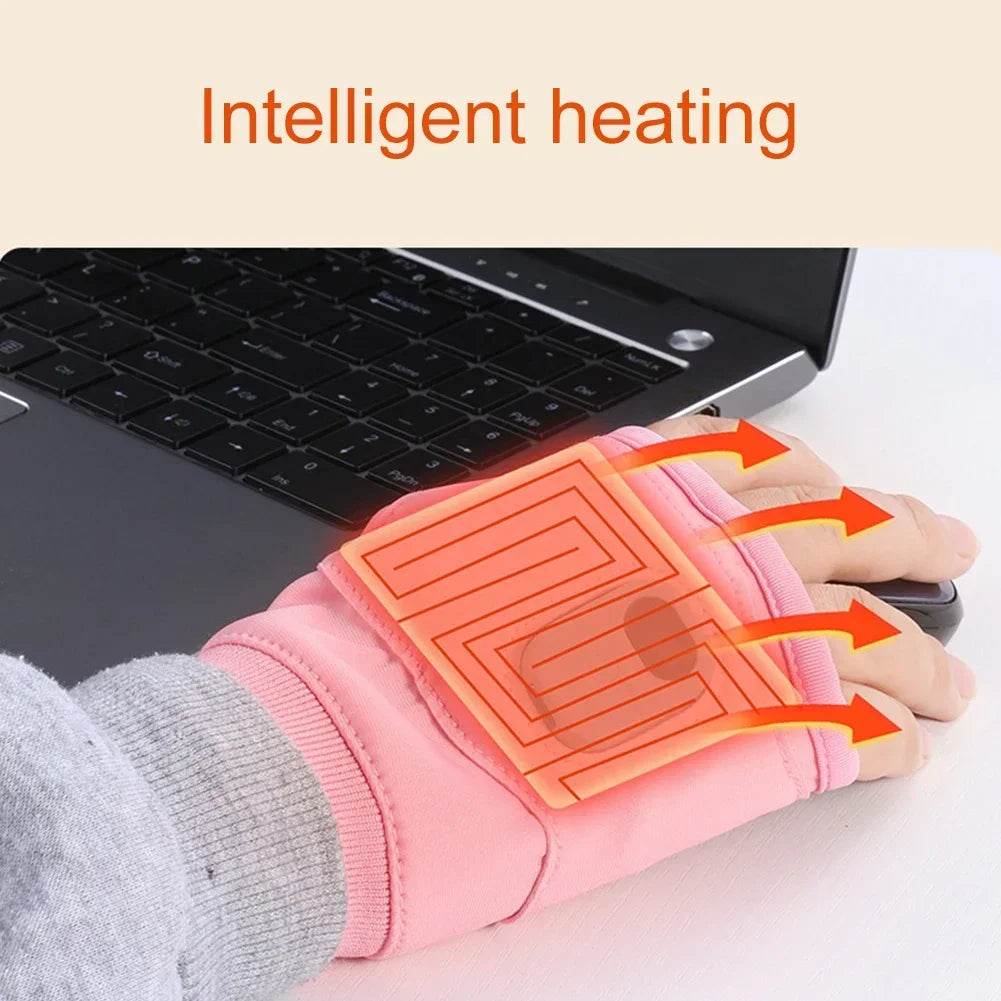 Harwelton™ Rechargeable Heated Fingerless Gloves for Typing