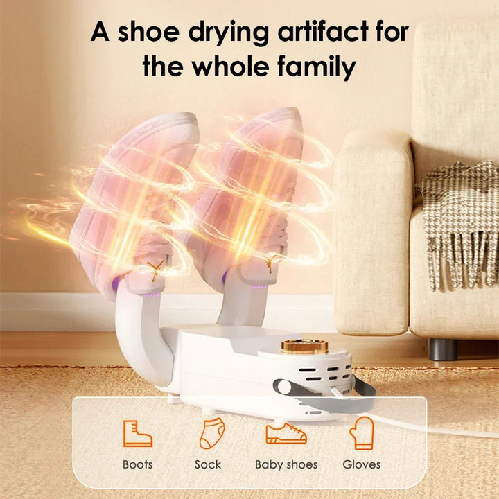 Folding Electric Shoe Dryer with 4 Timer Settings