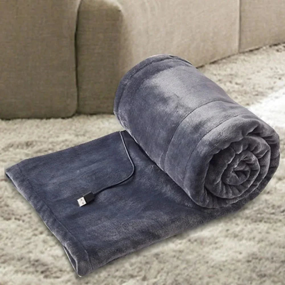 Harwelton™ USB Heated Fleece Throw with 3 Heat Settings