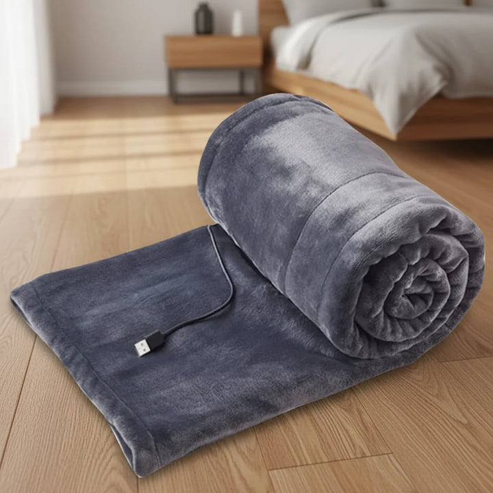 Harwelton™ Compact USB Heated Throw for Sofa, Desk and Car