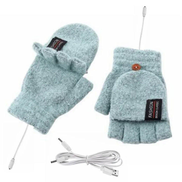 Harwelton™ USB Rechargeable Knitted Heated Gloves with 3 Heat Settings